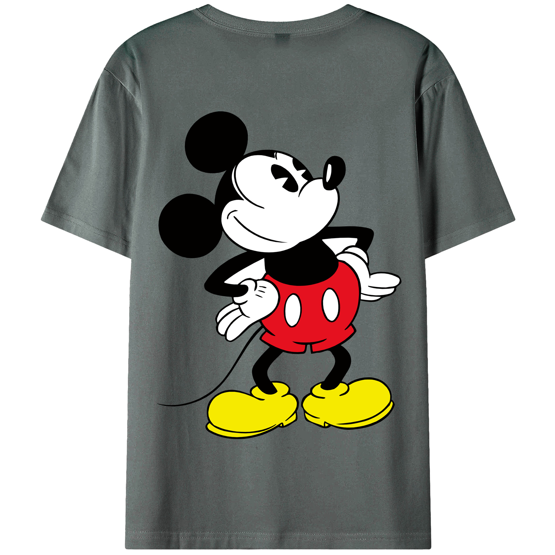 （画像用） ミッキーマウス Mickey Mouse 綿100％半袖Tシャツ（背面プリント）